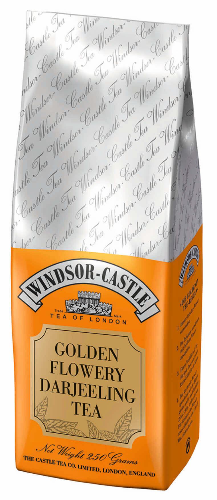 Windsor-Castle: Golden Flowery Darj.Tea 250g Tüte: Entdecken Sie den Windsor-Castle Golden Flowery Darjeeling Tee, ein...