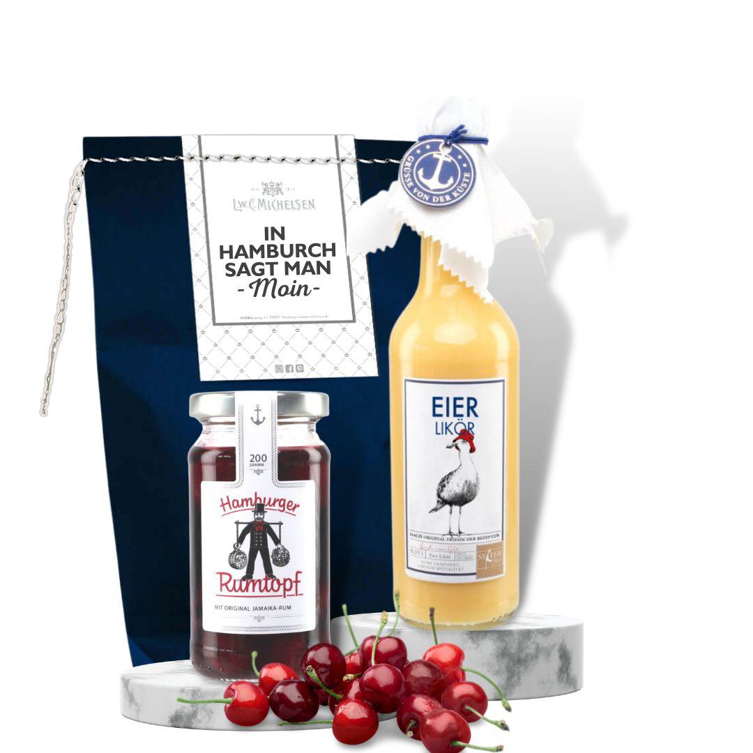 In Hamburch sagt man Moin! - Geschenktüte: Hanseatische Grüße und Feinkost für Genießer