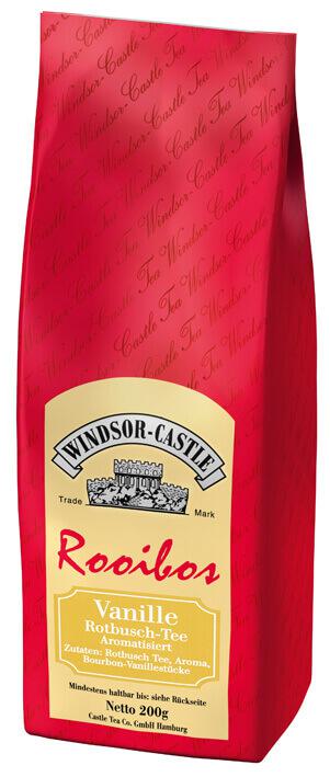 Windsor-Castle: Rooibos Tee Vanille 200g Tüte: Entdecken Sie den Windsor-Castle Rooibos Tee Vanille, eine exquisite Mischung...