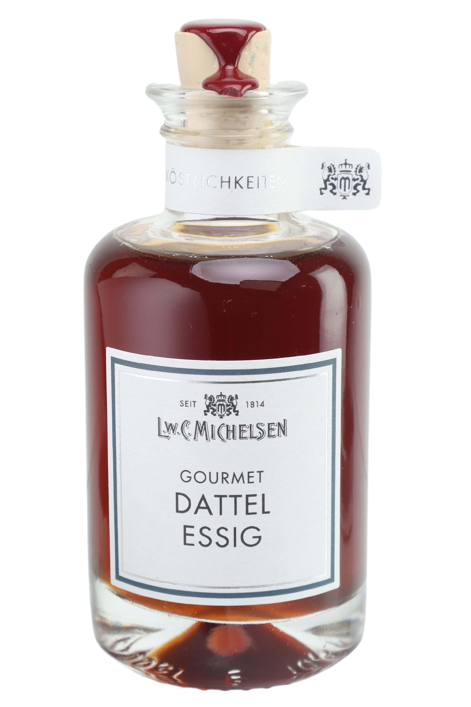 Essigzubereitung: Fruchtessig Dattel: Tauchen Sie ein in die Welt des Fruchtessigs Dattel von L.W.C. Michelsen aus Hamburg....