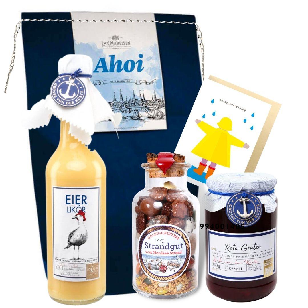 L.W.C. Michelsen Ahoi Set: Eierlikör, Strandgut & Rote Grütze