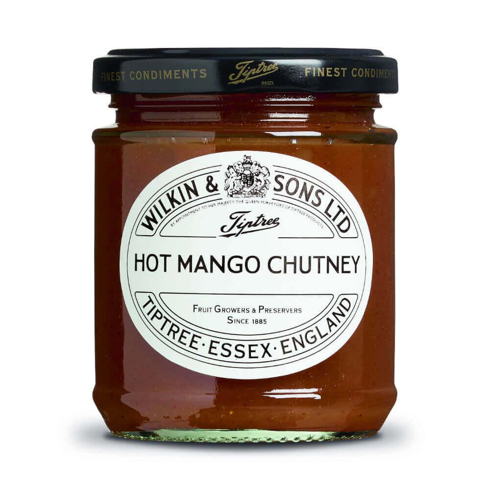 W&S Chut. Hot Mango Chutney 220g Glas: Tauchen Sie ein in die Welt der feinen Aromen mit unserem scharfen Mango Chutney von...