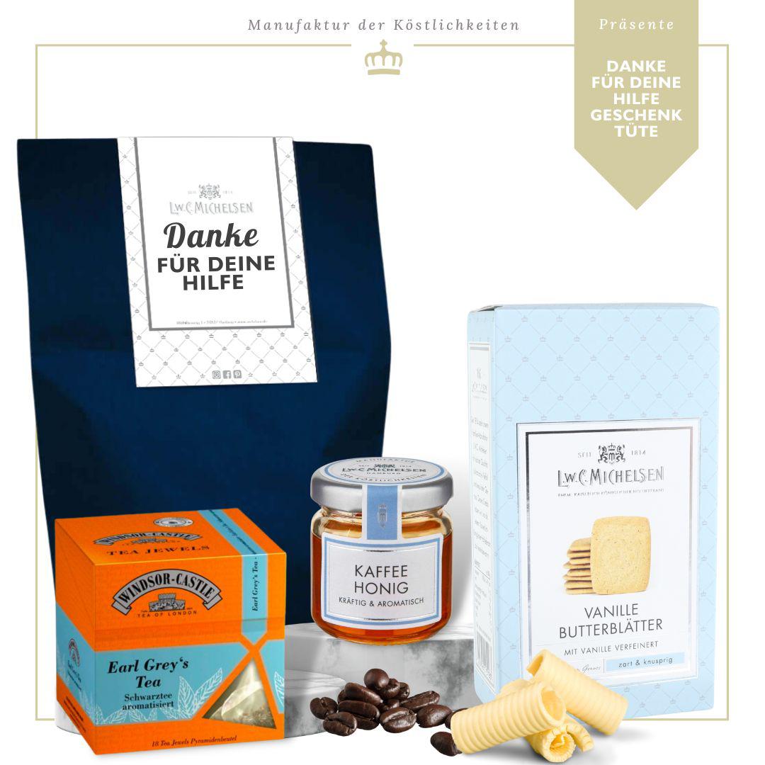 Danke für deine Hilfe - Geschenktüte: Edle Tees und Köstlichkeiten als stilvolles Dankeschön