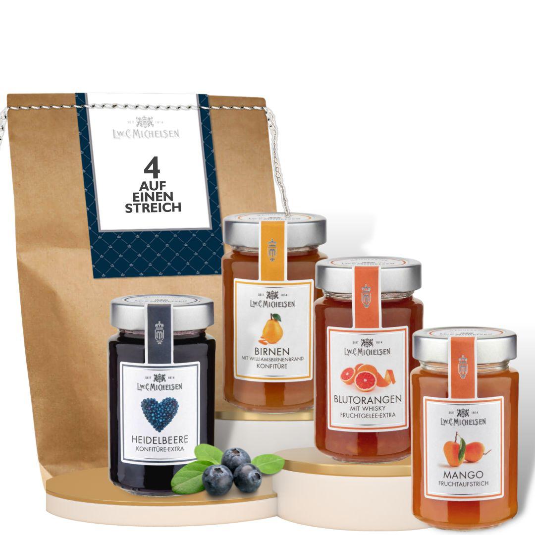 Vier auf einen Streich - Geschenktüte: Fruchtige Aufstriche für jeden Geschmack