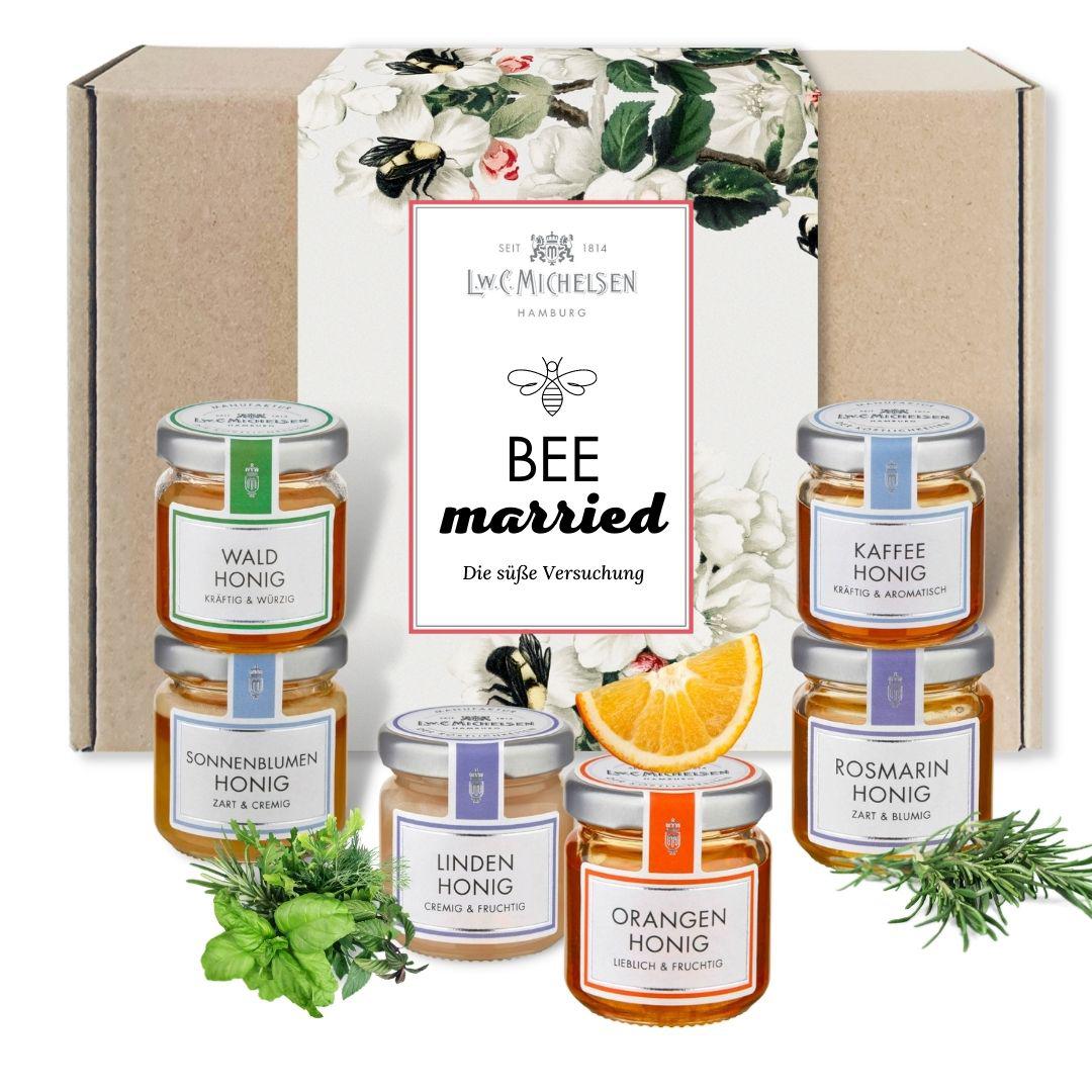 6er Box Bee married - Geschenkschachtel: Honigträume für den besonderen Tag