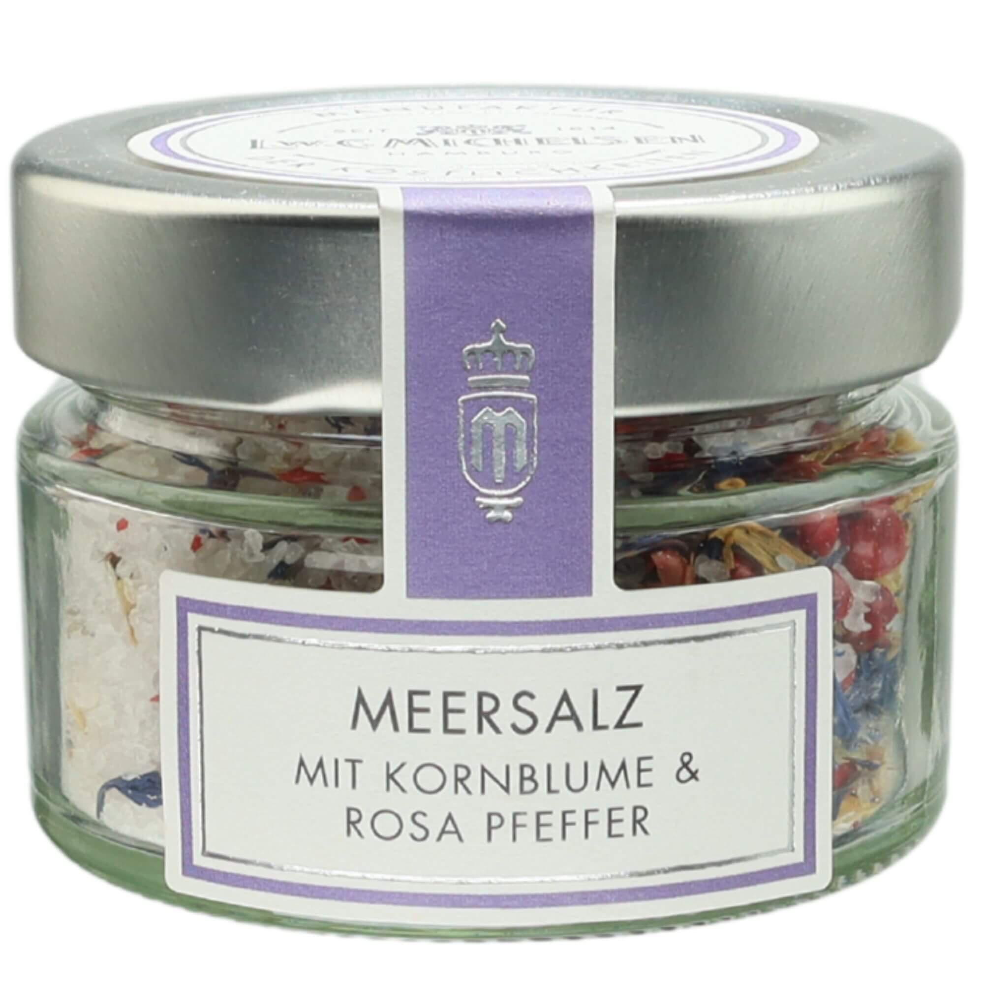Meersalz mit Kornblume & rosa Pfeffer: Tauchen Sie ein in die Welt der exquisiten Aromen mit unserem feinen Atlantik...
