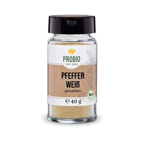 Probio: Pfeffer weiß gemahlen 40g Glas (BIO)